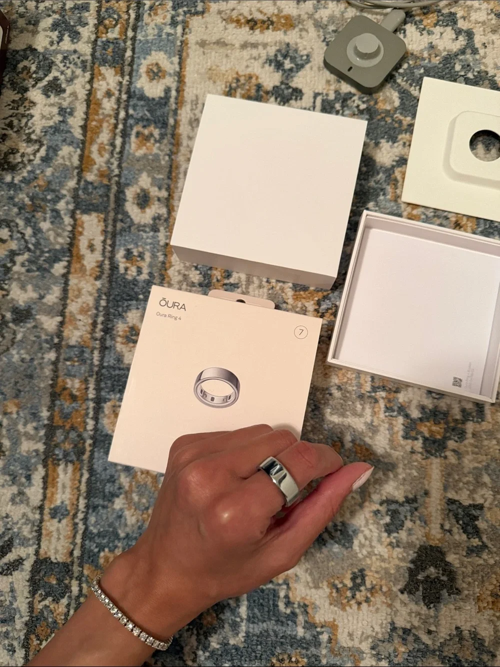 Oura Ring 4 Silver Size 7 + Dexcom Stelo CGM Bundle | lightly used